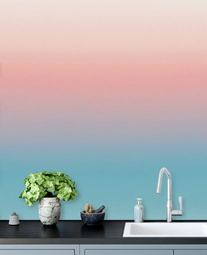 blue and pink ombre wallpaper mural called Coral Ombre blue and pink ombre wallpaper mural called Coral Ombre