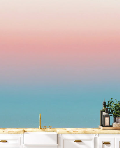 blue and pink omber wallpaper mural called Coral Omber