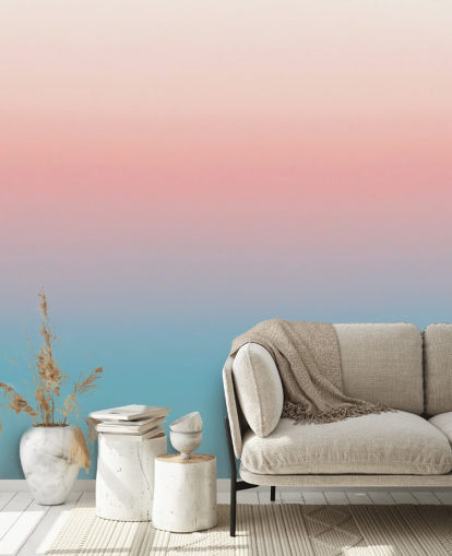 sininen ja vaaleanpunainen ombre-taustakuvamaalaus nimeltä Coral Ombre