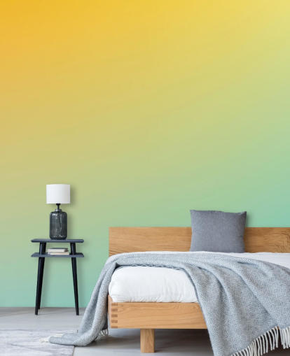 papier peint mural ombré jaune et bleu appelé Summer Ombre