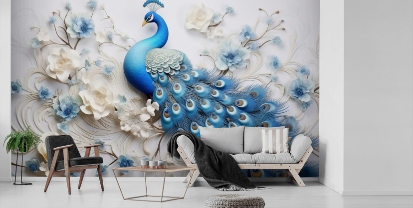 Peacock Wallpaper and Wall Murals | Wallsauce UK