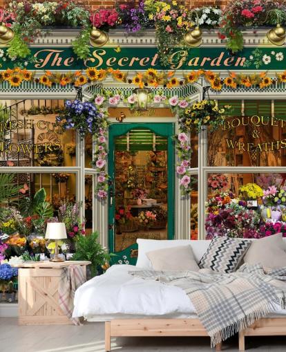 papier peint de façade personnalisé coloré appelé The Secret Garden par Garry Walton pour les maisons de retraite papier peint de façade personnalisé coloré appelé The Secret Garden par Garry Walton pour les maisons de retraite