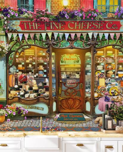 papier peint de façade personnalisé coloré appelé La Fromagerie par Garry Walton pour les maisons de retraite