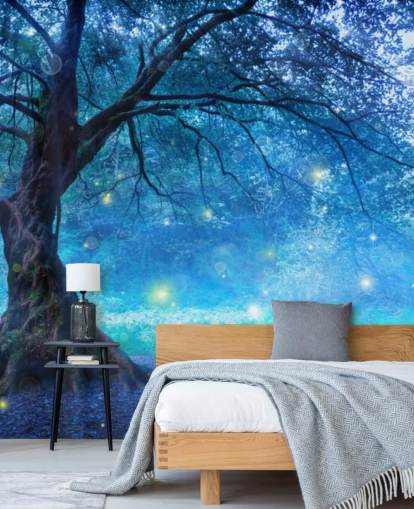 Blue Forest med træ tapet