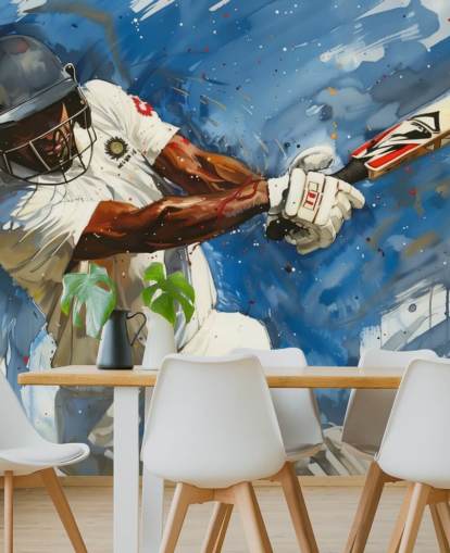 cricket wallpaper mural called Big Cricket Shot for child's bedroom and businesses cricket wallpaper mural called Big Cricket Shot for child's bedroom and businesses