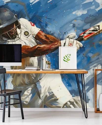 papier peint mural de cricket appelé Big Cricket Shot pour la chambre d'enfant et les entreprises papier peint mural de cricket appelé Big Cricket Shot pour la chambre d'enfant et les entreprises