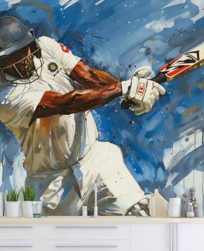 cricket wallpaper mural called Big Cricket Shot for child's bedroom and businesses cricket wallpaper mural called Big Cricket Shot for child's bedroom and businesses