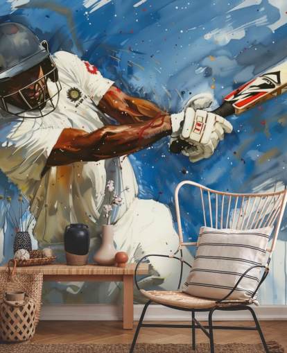 cricket wallpaper mural called Big Cricket Shot for child's bedroom and businesses cricket wallpaper mural called Big Cricket Shot for child's bedroom and businesses