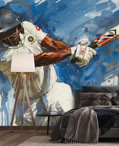 papier peint mural de cricket appelé Big Cricket Shot pour la chambre d'enfant et les entreprises