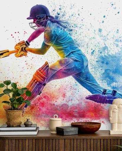 colorido mural de pared con forma de grillo llamado Cricket Paint Splash para dormitorios infantiles y espacios comerciales