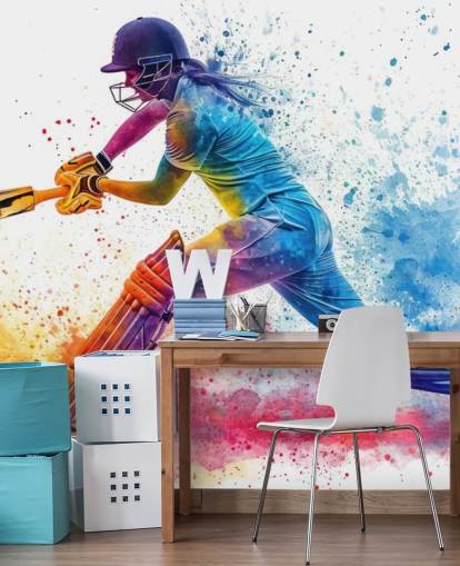 colorido mural de pared con forma de grillo llamado Cricket Paint Splash para dormitorios infantiles y espacios comerciales