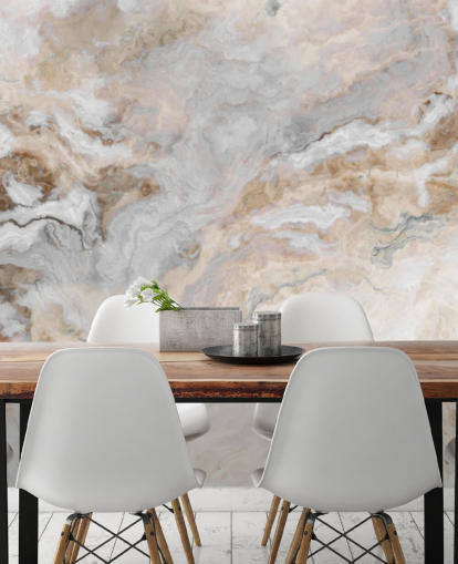 Tapetentapete aus grauem und weißem Marmor namens Grey and White Marble für Küchen, Badezimmer und Esszimmer