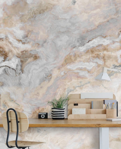 mural de papel de parede de mármore cinza e branco chamado mármore cinza e branco para cozinhas, banheiros e salas de jantar