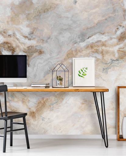 mural de papel de parede de mármore cinza e branco chamado mármore cinza e branco para cozinhas, banheiros e salas de jantar