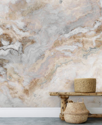 papier peint mural en marbre gris et blanc appelé Marbre gris et blanc pour les cuisines, les salles de bain et les salles à manger