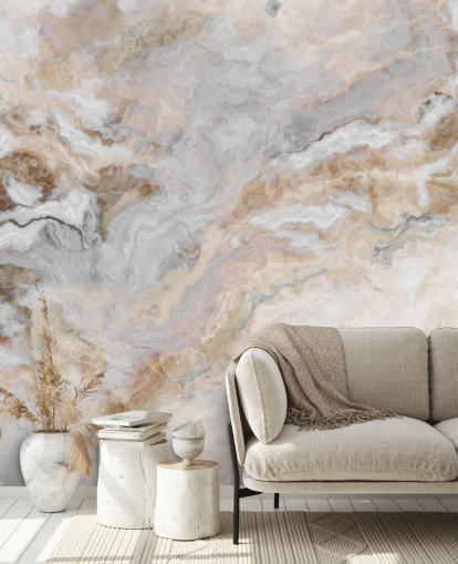 mural de papel de parede de mármore cinza e branco chamado mármore cinza e branco para cozinhas, banheiros e salas de jantar