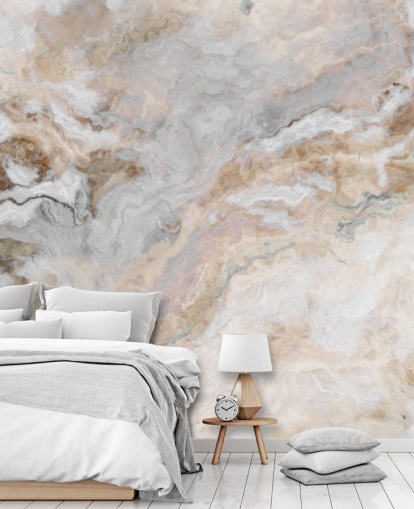 papier peint mural en marbre gris et blanc appelé Marbre gris et blanc pour les cuisines, les salles de bain et les salles à manger