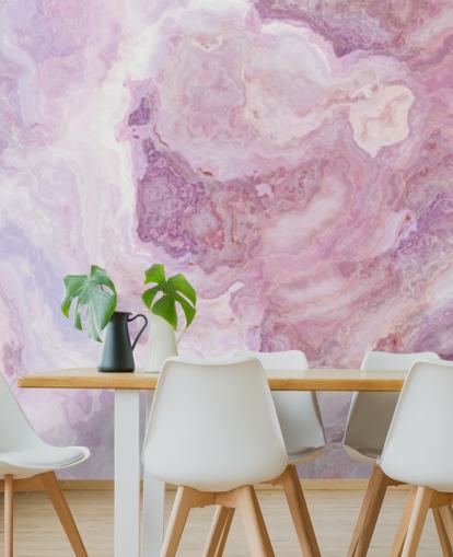 rosa og lilla marmor tapetmaleri kalt Pink and Purple Swirl for kjøkken, bad og tenåringssoverom