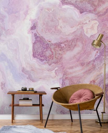 Wandbild aus rosafarbenem und lila Marmor namens Pink and Purple Swirl für Küchen, Badezimmer und Jugendzimmer