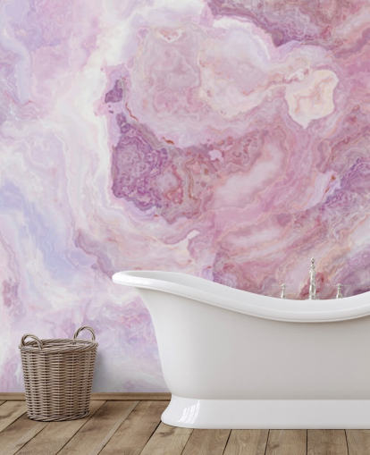 papier peint mural en marbre rose et violet appelé Pink and Purple Swirl pour les cuisines, les salles de bain et les chambres d'adolescents