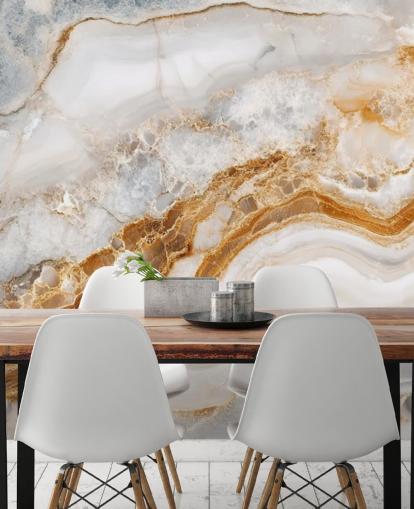 hvit og gull marmor tapet veggmaleri kalt White Grey and Gold Swirls Marble for bad, kjøkken og spisestuer hvit og gull marmor tapet veggmaleri kalt White Grey and Gold Swirls Marble for bad, kjøkken og spisestuer