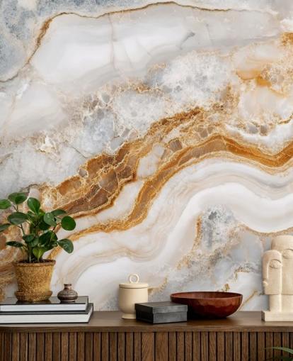 white and gold marble wallpaper mural called White Gray and Gold Swirls Marble for bathrooms, kitchens and dining rooms white and gold marble wallpaper mural called White Gray and Gold Swirls Marble for bathrooms, kitchens and dining rooms