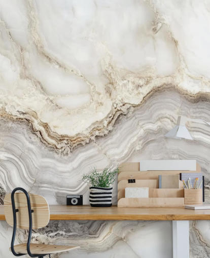 mural de papel pintado de mármol blanco y gris llamado Elegant White and Grey Marble para baños y cocinas mural de papel pintado de mármol blanco y gris llamado Elegant White and Grey Marble para baños y cocinas