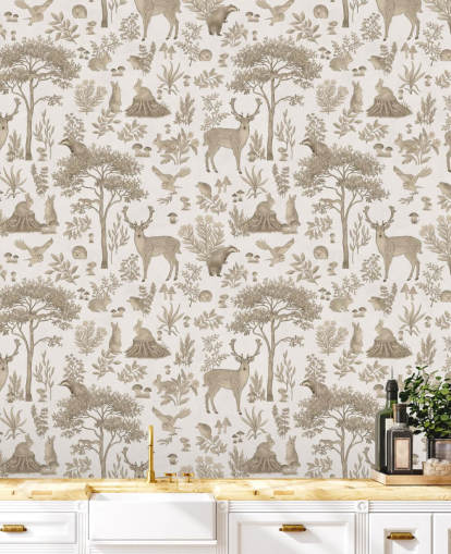 white kids forest wallpaper mural called Vintage White Fantastic Forest by Kikki Belle for kids bedrooms white kids forest wallpaper mural called Vintage White Fantastic Forest by Kikki Belle for kids bedrooms