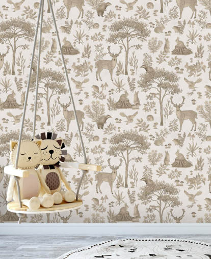 white kids forest wallpaper mural called Vintage White Fantastic Forest by Kikki Belle for kids bedrooms white kids forest wallpaper mural called Vintage White Fantastic Forest by Kikki Belle for kids bedrooms