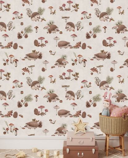 lasten siili-taustakuvamaalaus nimeltä Happy Hedgehogs, kirjoittanut Kikki Belle lasten makuuhuoneisiin ja lastentarhoihin lasten siili-taustakuvamaalaus nimeltä Happy Hedgehogs, kirjoittanut Kikki Belle lasten makuuhuoneisiin ja lastentarhoihin