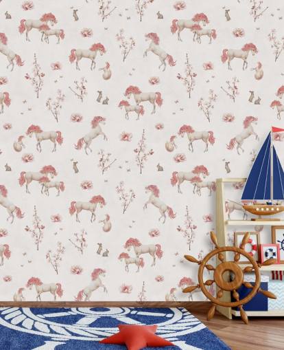 white unicorn wallpaper mural called White Unique Unicorn by Kikki Belle for children's bedrooms and nurseries white unicorn wallpaper mural called White Unique Unicorn by Kikki Belle for children's bedrooms and nurseries