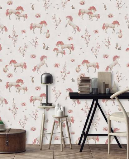 white unicorn wallpaper mural called White Unique Unicorn by Kikki Belle for children's bedrooms and nurseries white unicorn wallpaper mural called White Unique Unicorn by Kikki Belle for children's bedrooms and nurseries