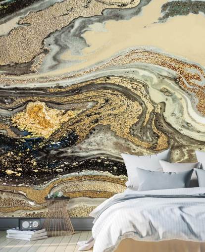 golden brown marble wallpaper mural called Golden Brown Agate Marble by Lara Skinner for living rooms and dining rooms golden brown marble wallpaper mural called Golden Brown Agate Marble by Lara Skinner for living rooms and dining rooms