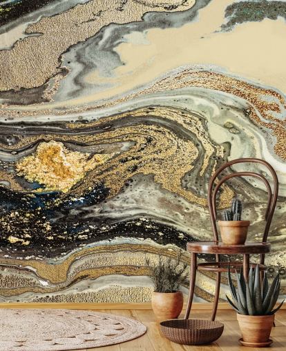 gyldenbrun marmor tapetmaleri kaldet Golden Brown Agate Marble af Lara Skinner til stuer og spisestuer gyldenbrun marmor tapetmaleri kaldet Golden Brown Agate Marble af Lara Skinner til stuer og spisestuer