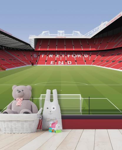 papier peint mural de stade de football rouge et vert appelé Old Trafford Football Stadium par Matthew J I Wood Design & Illustration pour chambres d'enfants papier peint mural de stade de football rouge et vert appelé Old Trafford Football Stadium par Matthew J I Wood Design & Illustration pour chambres d'enfants