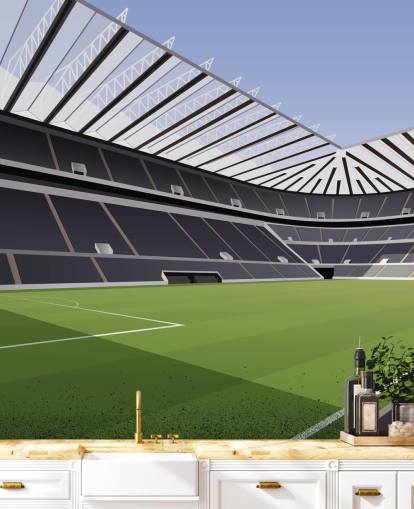 mural de papel pintado negro y verde del Newcastle United llamado St James' Park Football Stadium de Matthew J I Wood Diseño e ilustración para dormitorio infantil mural de papel pintado negro y verde del Newcastle United llamado St James' Park Football Stadium de Matthew J I Wood Diseño e ilustración para dormitorio infantil
