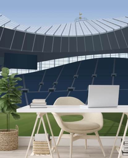 blå og grønn fotballstadion tapet kalt Tottenham Hotspur Stadium Football Stadium av Matthew J I Wood Design & Illustrasjon for barnerom blå og grønn fotballstadion tapet kalt Tottenham Hotspur Stadium Football Stadium av Matthew J I Wood Design & Illustrasjon for barnerom