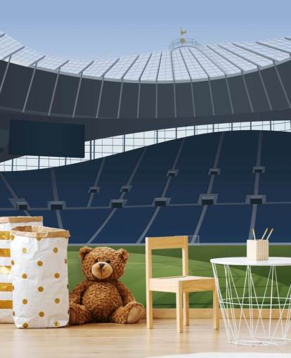sininen ja vihreä jalkapallostadionin taustakuva nimeltä Tottenham Hotspur Stadium Football Stadium, kirjoittanut Matthew J I Wood Design & Illustration lasten makuuhuoneisiin sininen ja vihreä jalkapallostadionin taustakuva nimeltä Tottenham Hotspur Stadium Football Stadium, kirjoittanut Matthew J I Wood Design & Illustration lasten makuuhuoneisiin