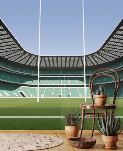 green england rugby wallpaper mural called Twickenham Rugby Stadium by Matthew J I Wood Design & Illustration