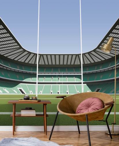carta da parati murale verde del rugby dell'Inghilterra chiamata Twickenham Rugby Stadium di Matthew J I Wood Design & Illustration carta da parati murale verde del rugby dell'Inghilterra chiamata Twickenham Rugby Stadium di Matthew J I Wood Design & Illustration