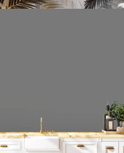 mural gris de la jungla llamado Mariposas en las palmeras de Wallsauce para baños, cocinas y pasillos mural gris de la jungla llamado Mariposas en las palmeras de Wallsauce para baños, cocinas y pasillos