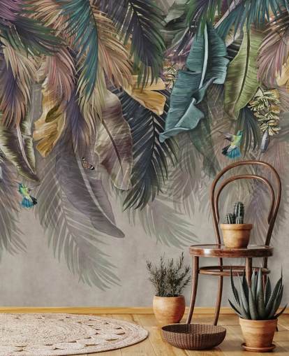 palm tree wallpaper called Hanging Tropical Palm Trees at Wallsauce