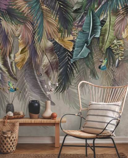 palm tree wallpaper called Hanging Tropical Palm Trees at Wallsauce