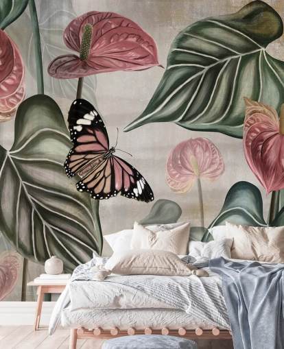 papier peint mural en forme de papillon de la jungle appelé Tropical Jungle Close Up at Wallsauce pour les chambres et les salons papier peint mural en forme de papillon de la jungle appelé Tropical Jungle Close Up at Wallsauce pour les chambres et les salons