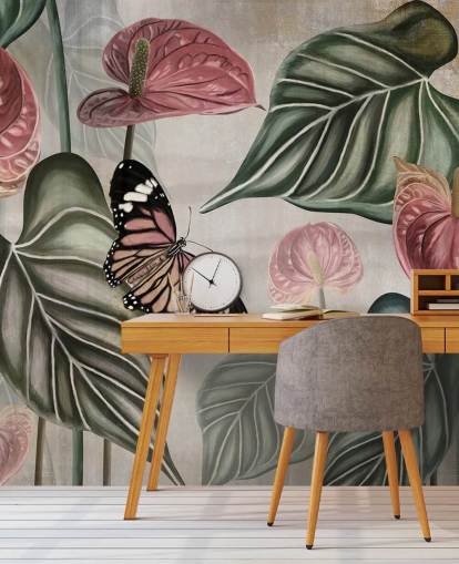 jungle butterfly wallpaper mural called Tropical Jungle Close Up at Wallsauce for bedrooms and living rooms jungle butterfly wallpaper mural called Tropical Jungle Close Up at Wallsauce for bedrooms and living rooms