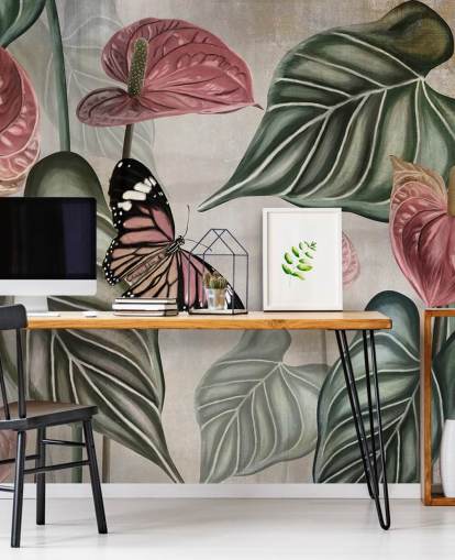 papier peint mural en forme de papillon de la jungle appelé Tropical Jungle Close Up at Wallsauce pour les chambres et les salons papier peint mural en forme de papillon de la jungle appelé Tropical Jungle Close Up at Wallsauce pour les chambres et les salons