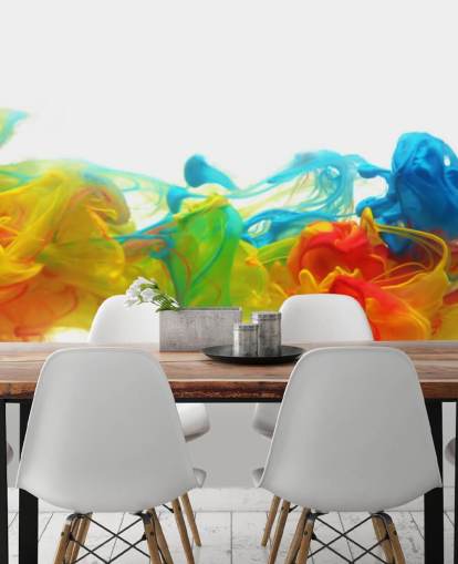 papier peint mural abstrait coloré personnalisable appelé Colourful Ink in Water papier peint mural abstrait coloré personnalisable appelé Colourful Ink in Water