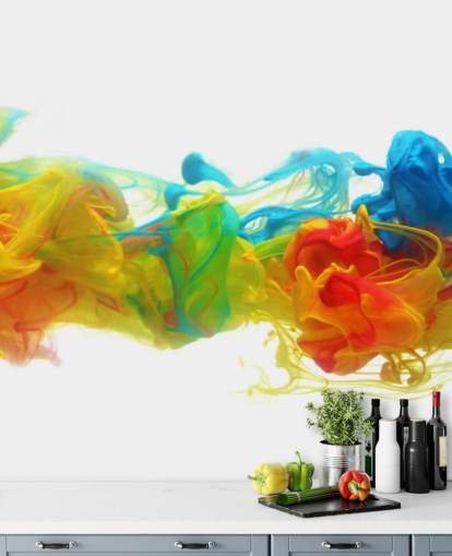 värikäs muokattava abstrakti taustakuvamaalaus nimeltä Colourful Ink in Water