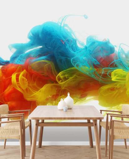 colourful liquid wallpaper mural called Clouds of Colour for bedrooms and living rooms