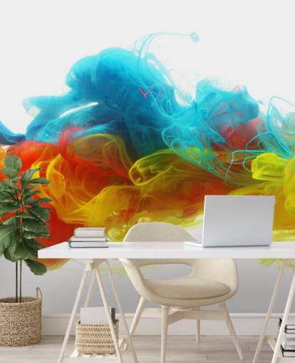 Buntes Flüssigtapeten-Wandbild namens Clouds of Colour für Schlafzimmer und Wohnzimmer